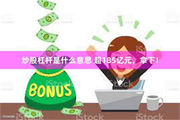 炒股杠杆是什么意思 超185亿元，拿下！