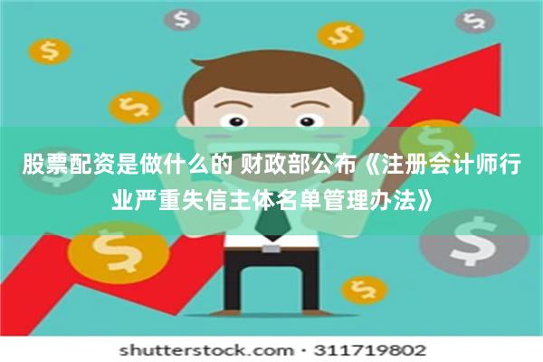 股票配资是做什么的 财政部公布《注册会计师行业严重失信主体名单管理办法》